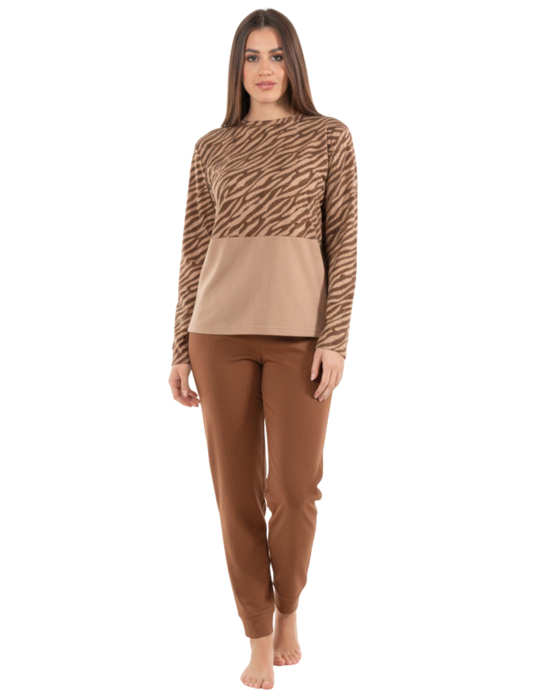 Coconuda | Pigiama Donna Invernale in Caldo Cotone Interlock