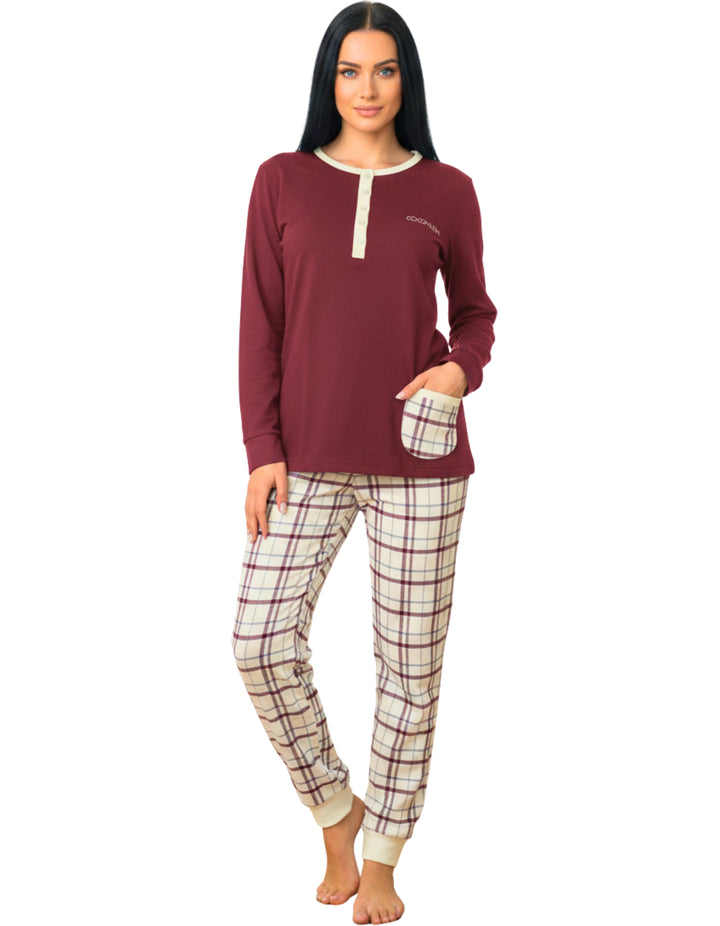 Coconuda | Pigiama Donna Invernale in Caldo Cotone Interlock