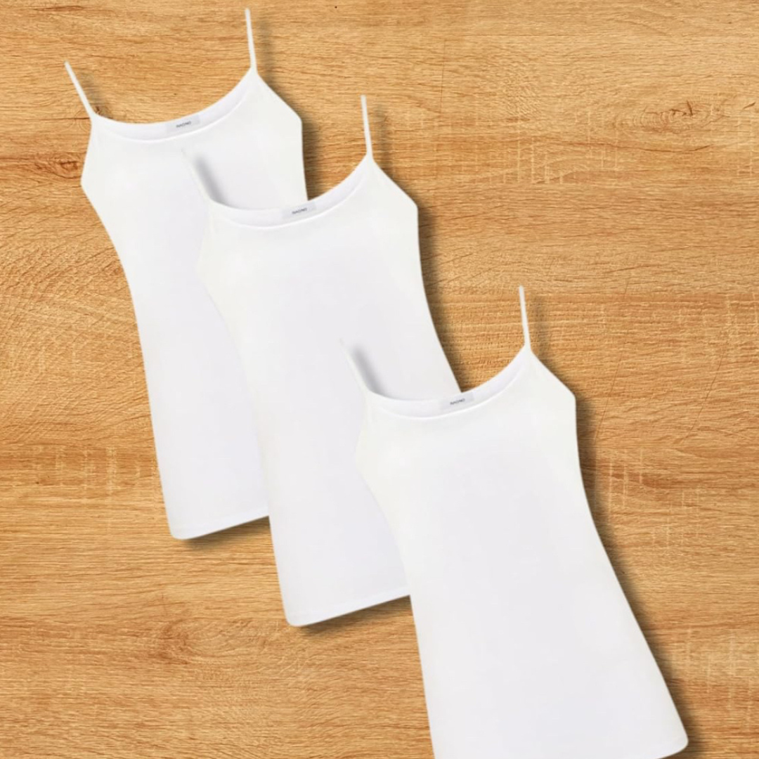 Defonseca | 3 Canotte Donna in Cotone Pettinato