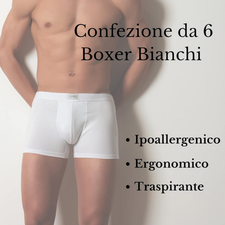 Liabel | 6 Boxer Uomo Cotone Elasticizzato Traspirante