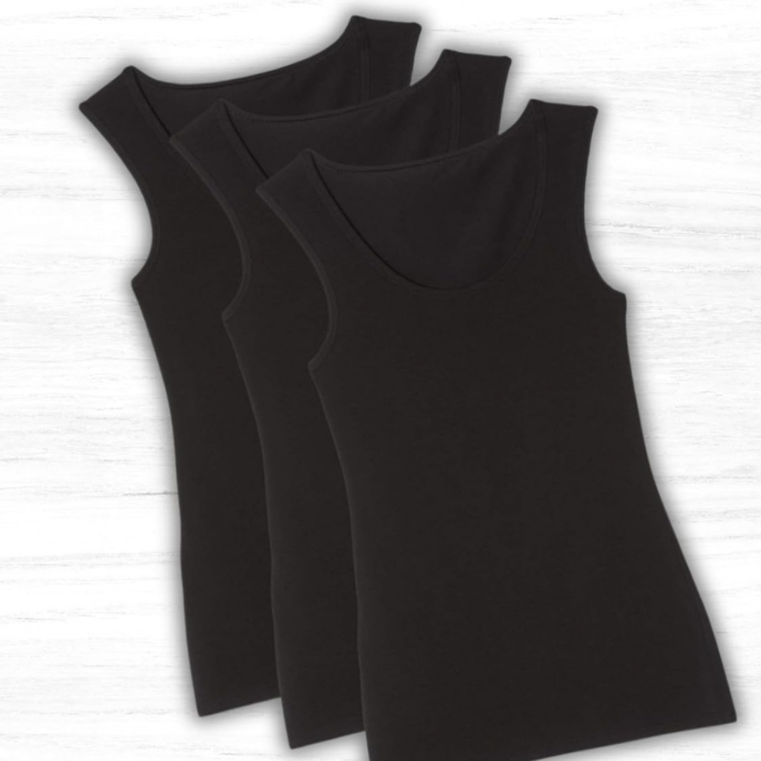 Defonseca | 3 Canotte Donna in Cotone Pettinato
