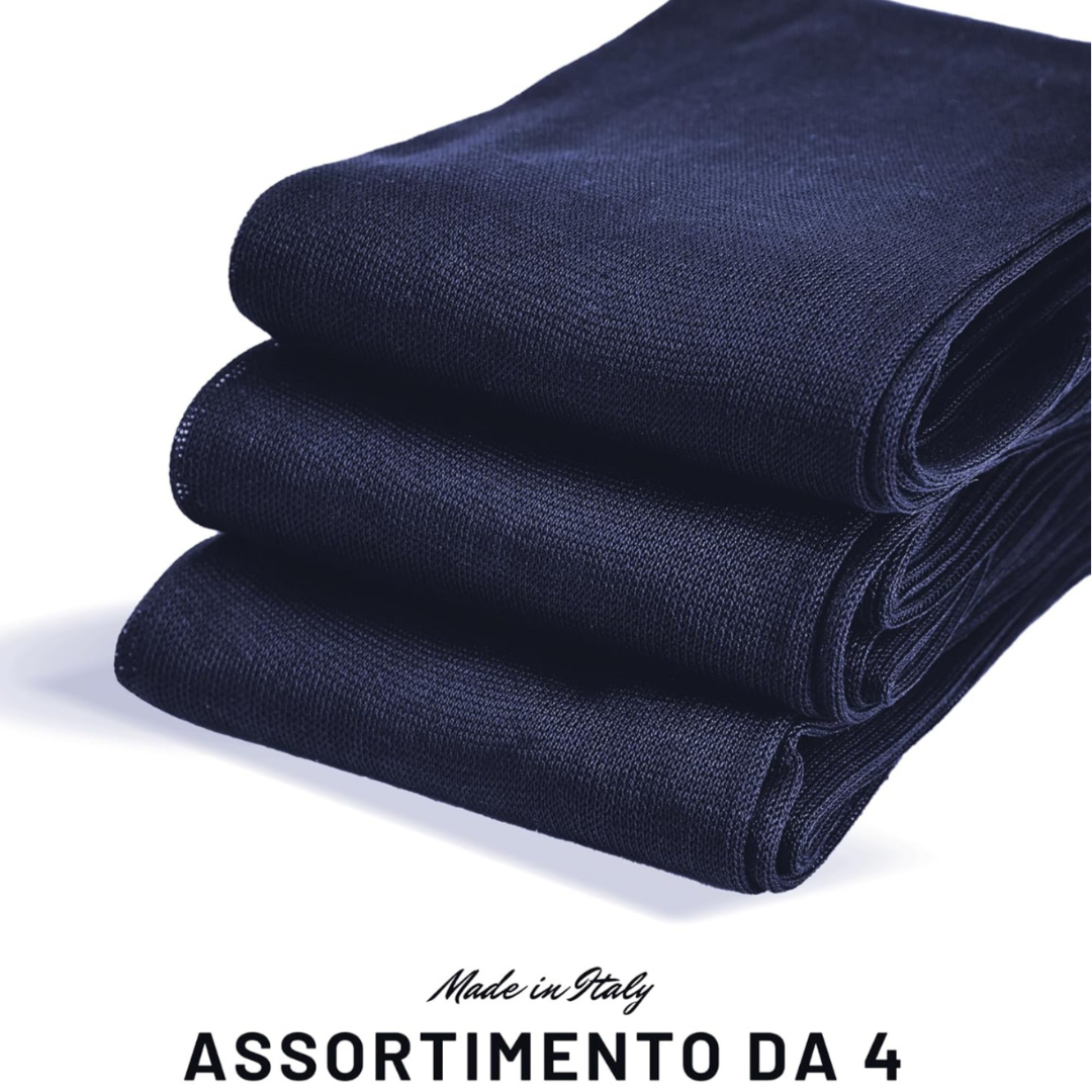 O-day | 4 Paia Calze Uomo Lunghe in Filo di Scozia