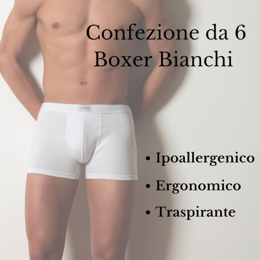 Liabel | 6 Boxer Uomo Cotone Elasticizzato