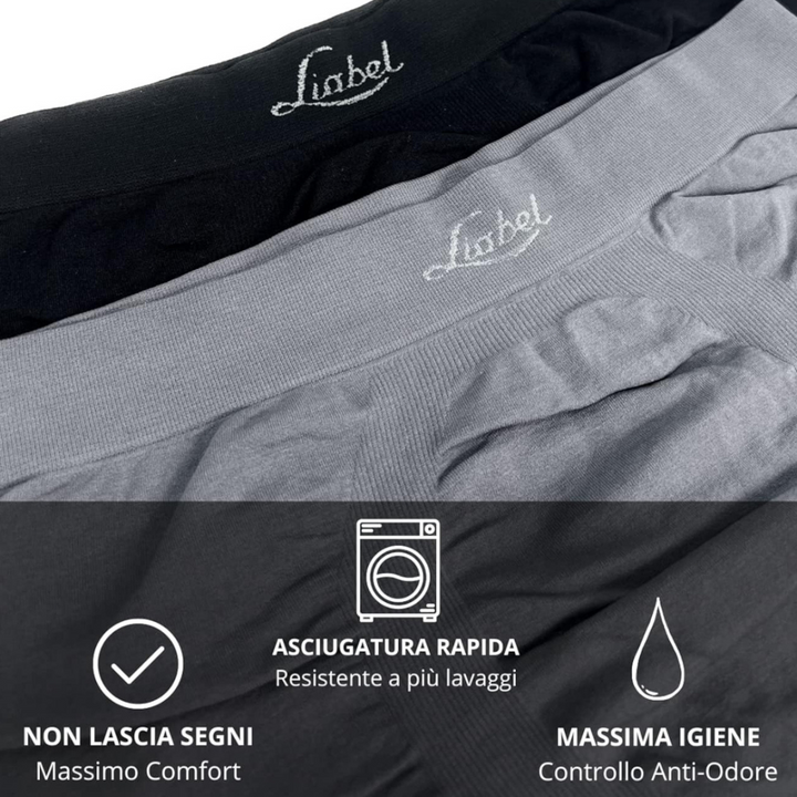 Liabel | 6 Boxer Uomo Microfibra Senza Cuciture