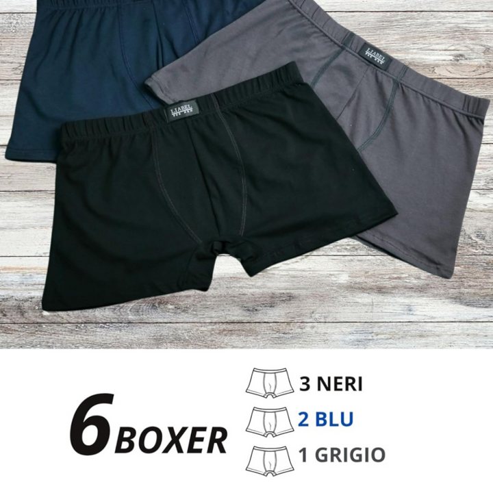 Liabel | 6 Boxer Uomo Cotone Elasticizzato