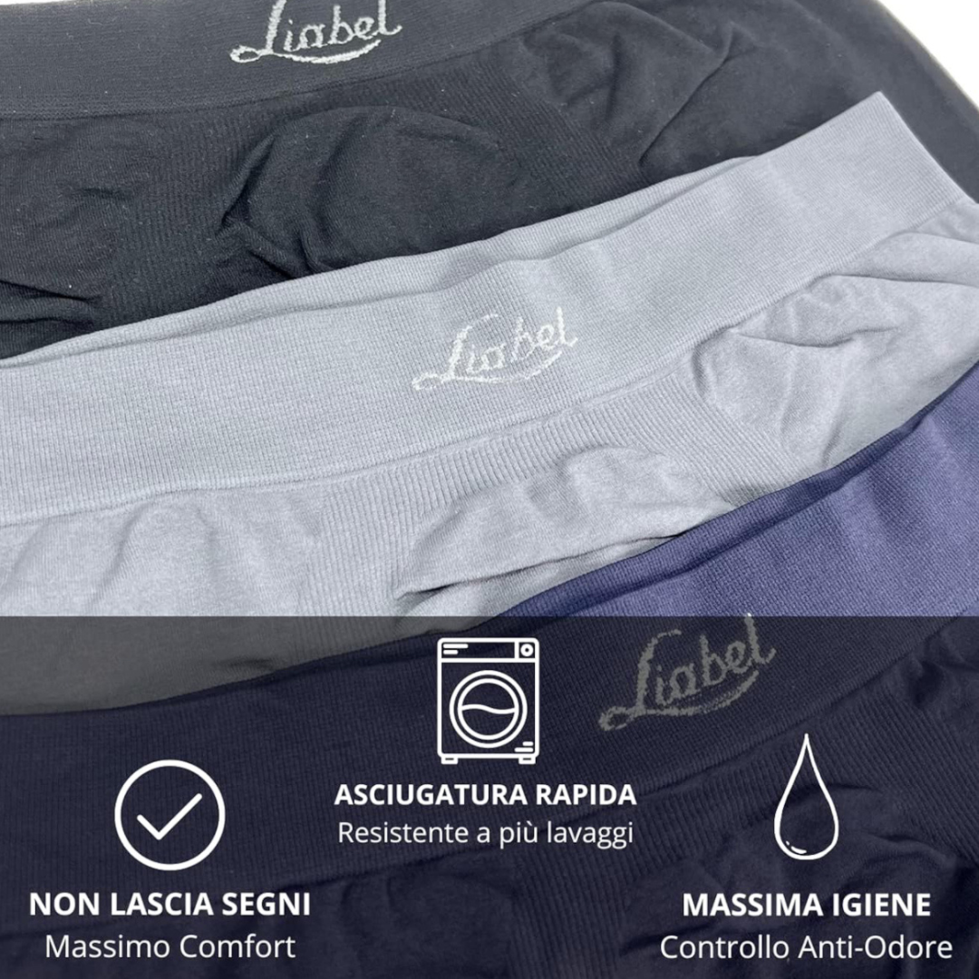 Liabel | 6 Boxer Uomo Microfibra Senza Cuciture