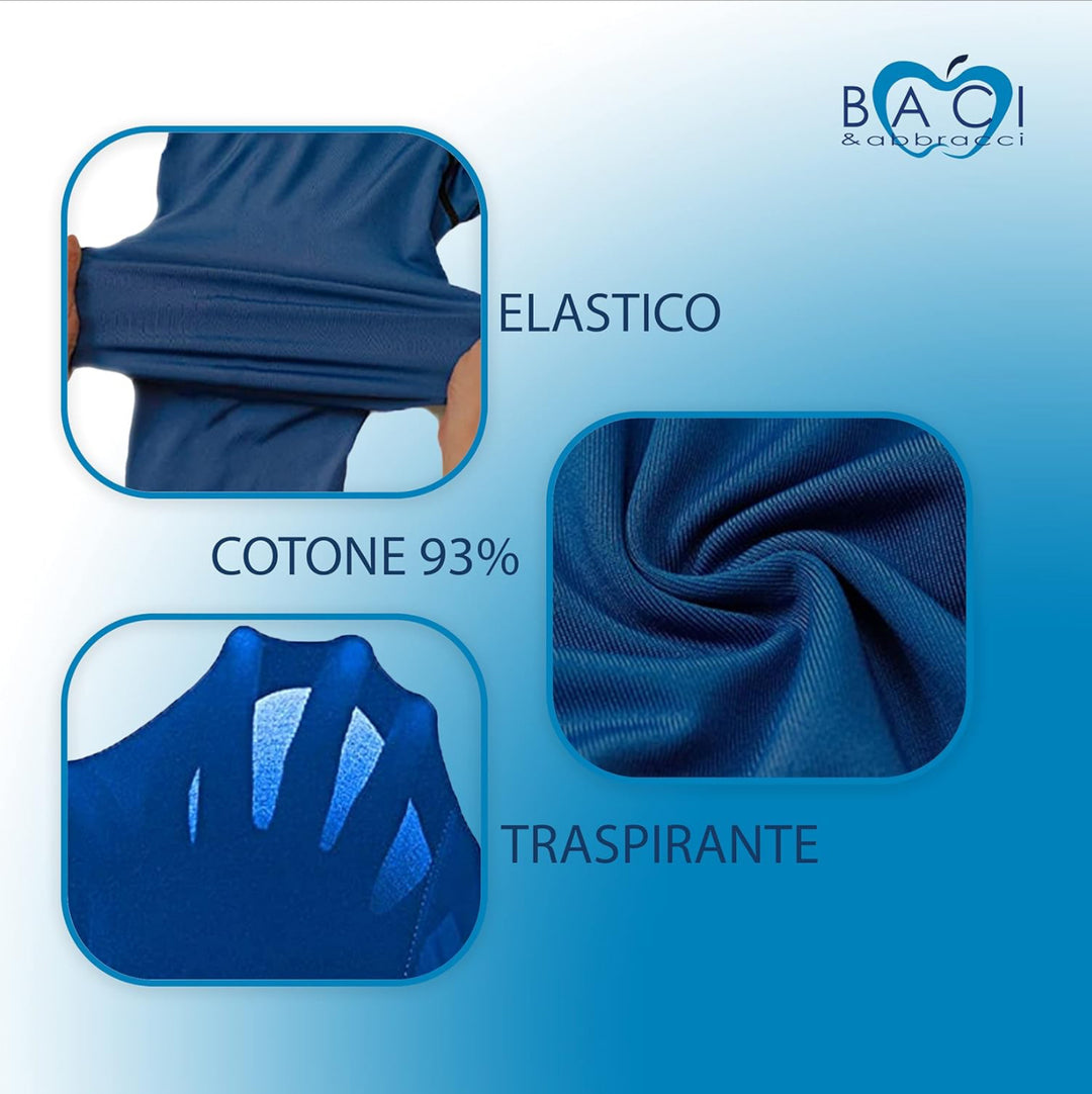 Baci e Abbracci | 3 Magliette Intime Uomo Cotone Elasticizzato