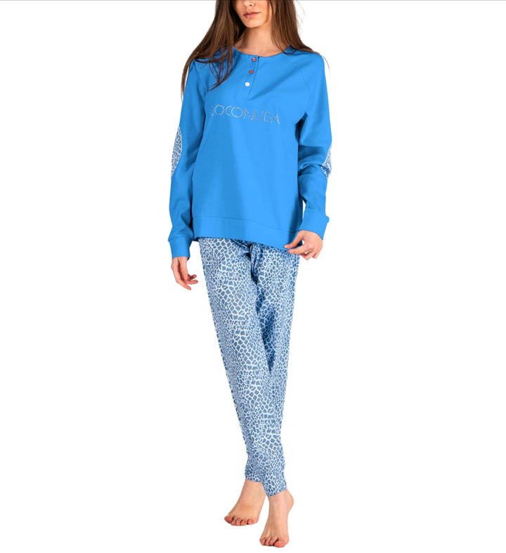 Coconuda | Pigiama Donna Invernale in Caldo Cotone Interlock