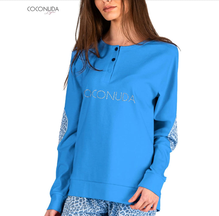 Coconuda | Pigiama Donna Invernale in Caldo Cotone Interlock
