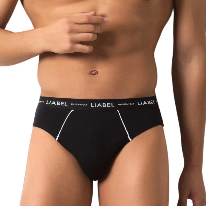 Liabel | 6 Slip Uomo Cotone con Cuciture Rinforzate