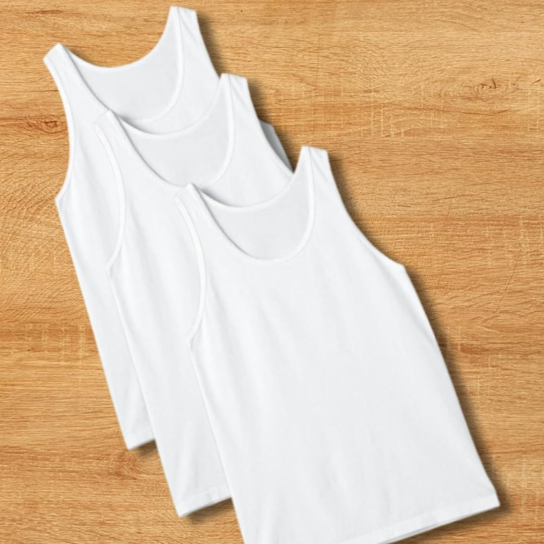 Defonseca | 3 Canotte Donna in Cotone Pettinato