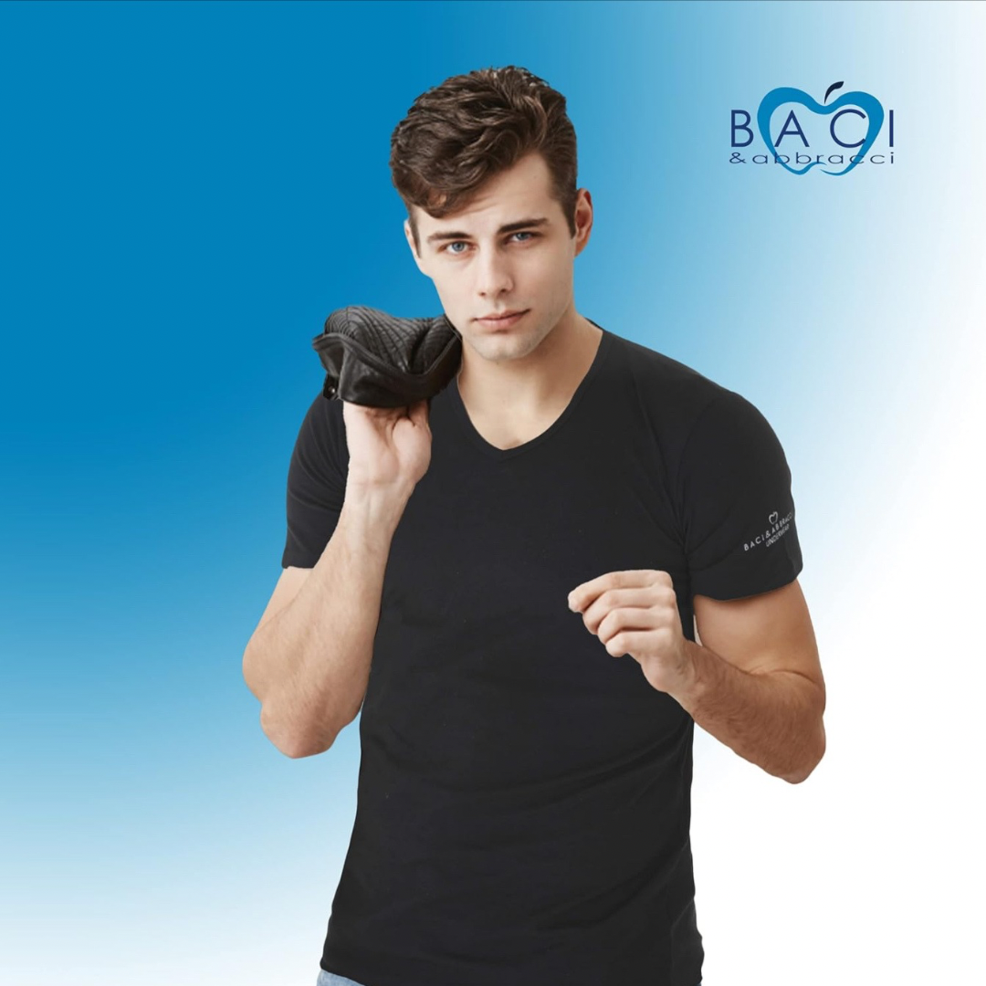 Baci e Abbracci | 3 Magliette Intime Uomo Cotone Elasticizzato