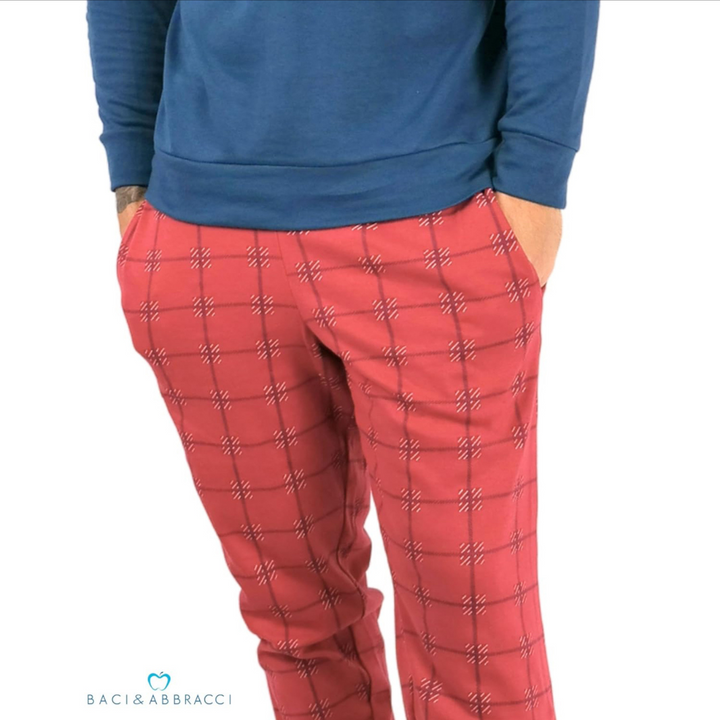 Baci & Abbracci | Pigiama Uomo Invernale in Caldo Cotone Interlock