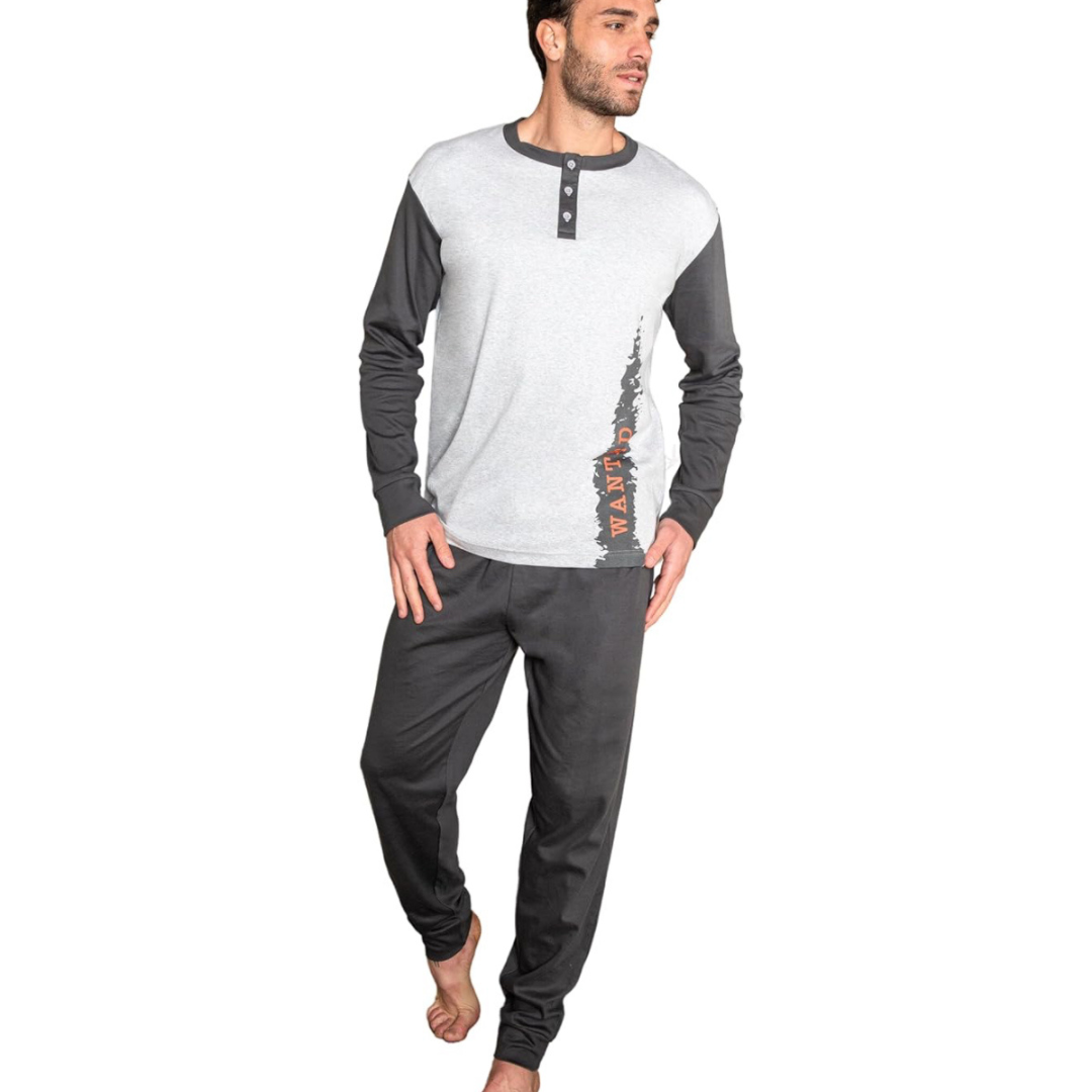 Wanted | Pigiama Uomo Invernale in Caldo Cotone Interlock