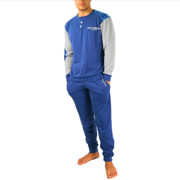 Baci & Abbracci | Pigiama Uomo Invernale in Caldo Cotone Interlock