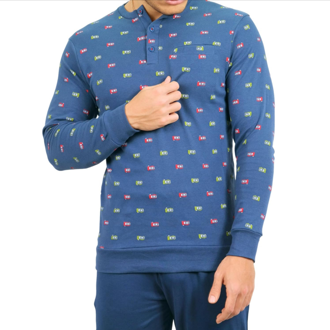Karelpiù | Pigiama Uomo in Cotone Interlock