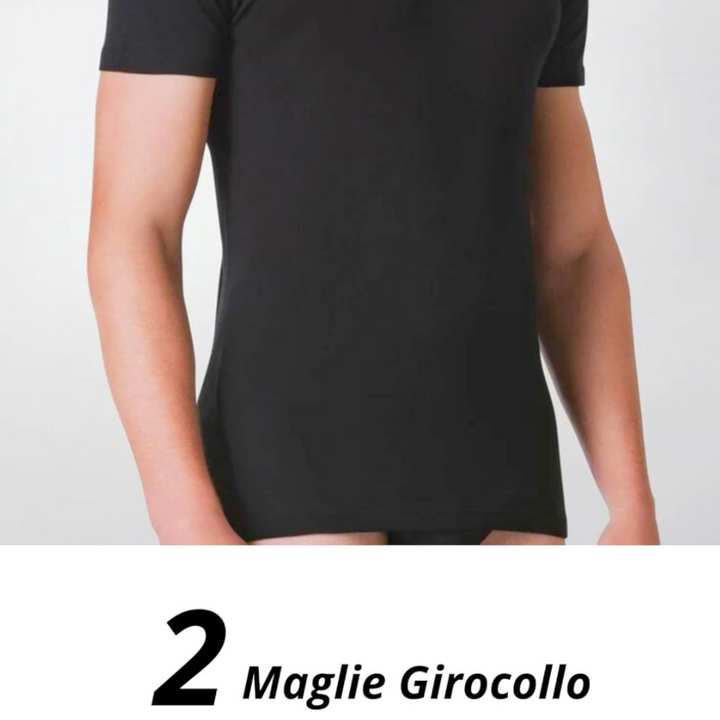 Liabel | 2 Magliette Uomo in Cotone Elasticizzato ComfortFit