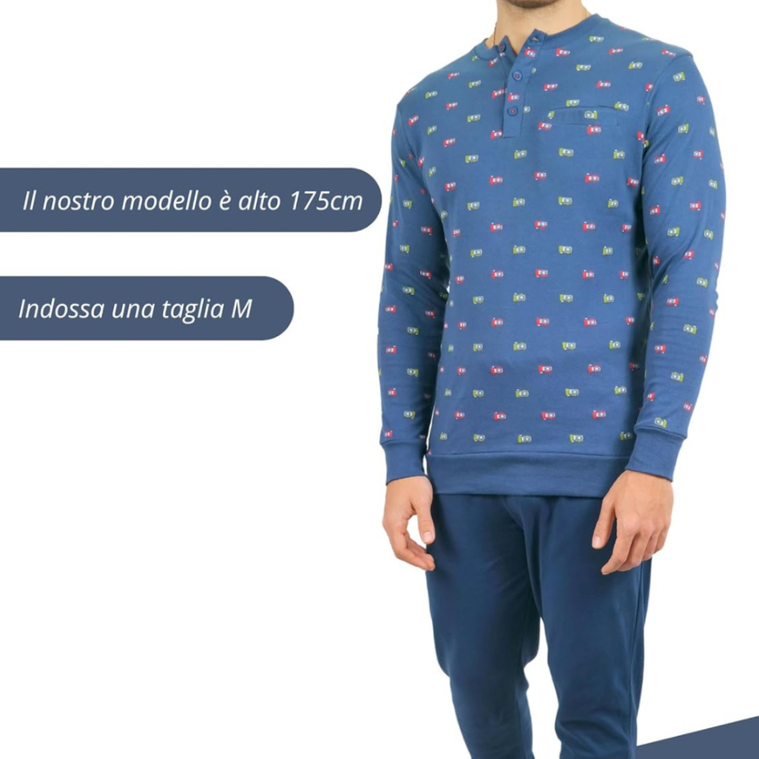Karelpiù | Pigiama Uomo in Cotone Interlock