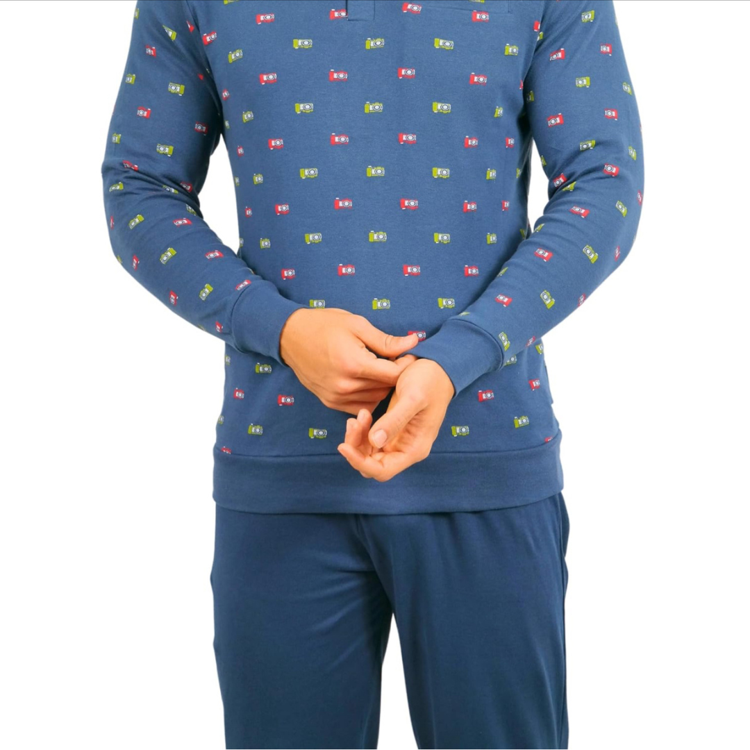 Karelpiù | Pigiama Uomo in Cotone Interlock