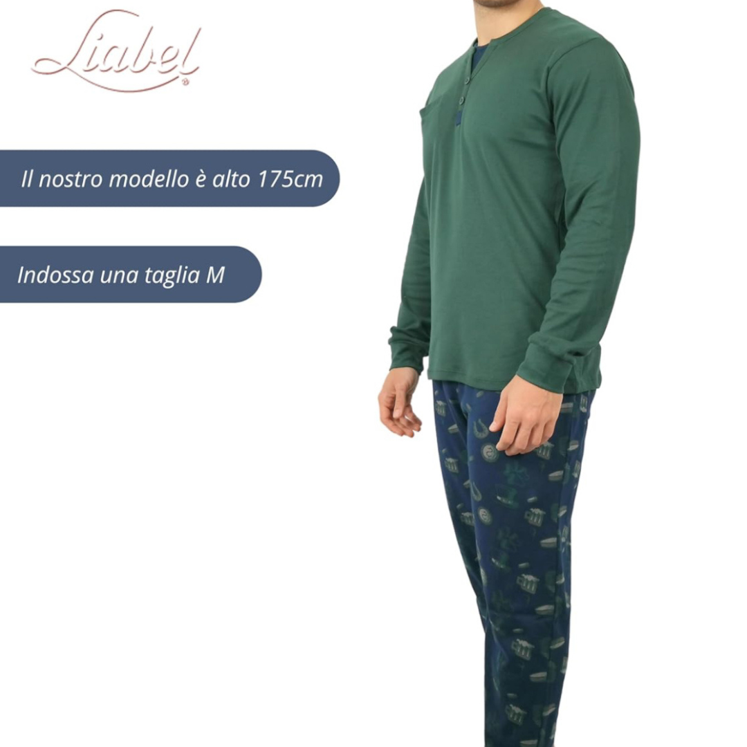 Liabel | Pigiama Uomo in Caldo Cotone Interlock