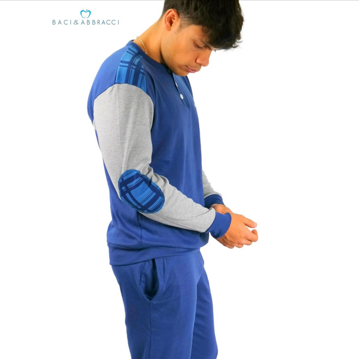 Baci & Abbracci | Pigiama Uomo Invernale in Caldo Cotone Interlock