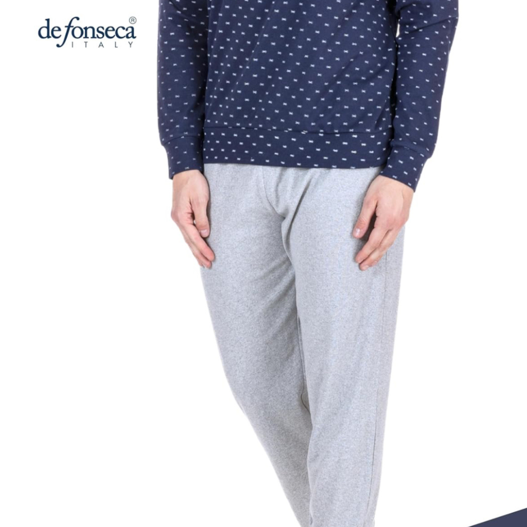 De Fonseca | Pigiama Uomo Invernale in Caldo Cotone Interlock